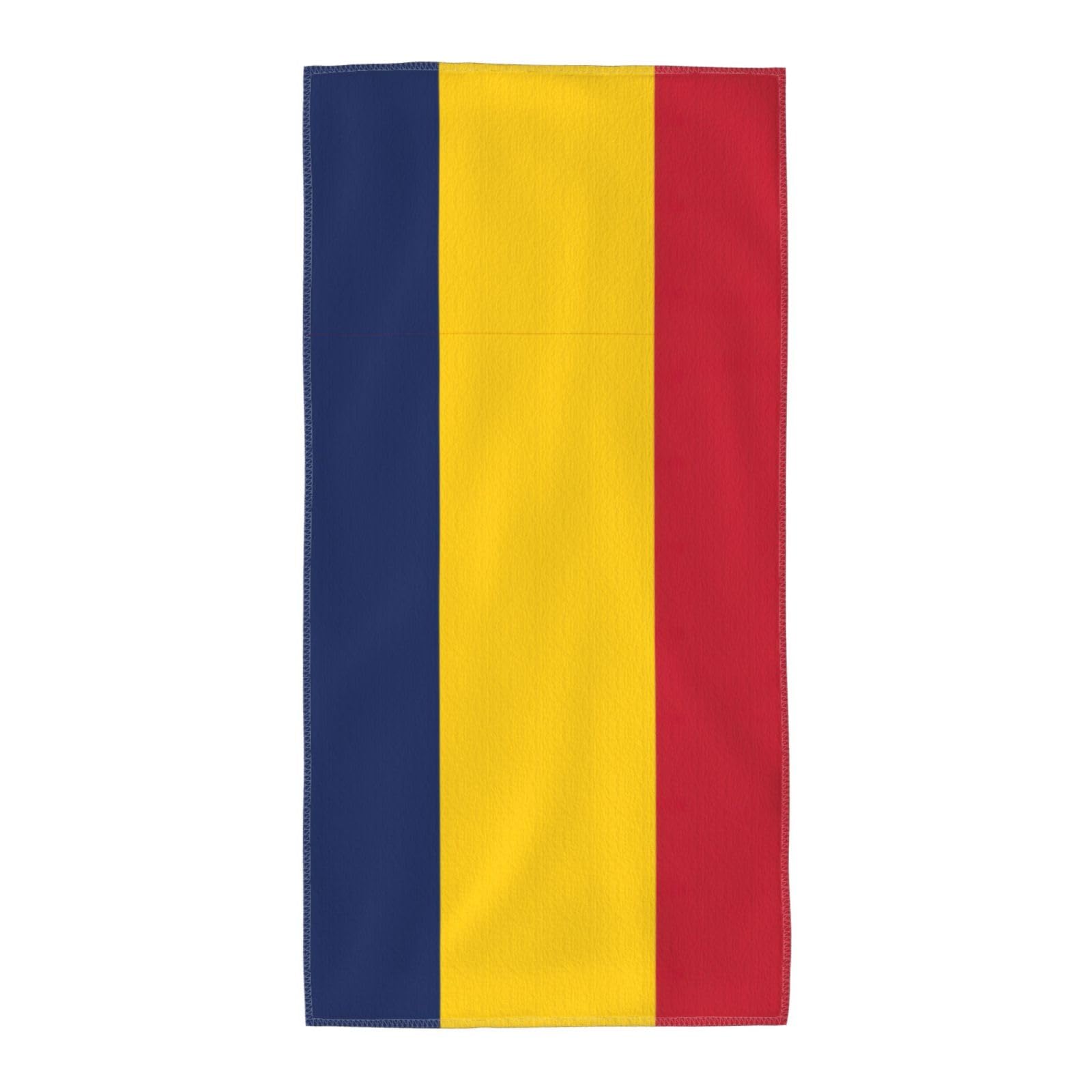 Flag Of Chad Fashion Printed Long Bath Towel For Pool Side Seaside Holiday