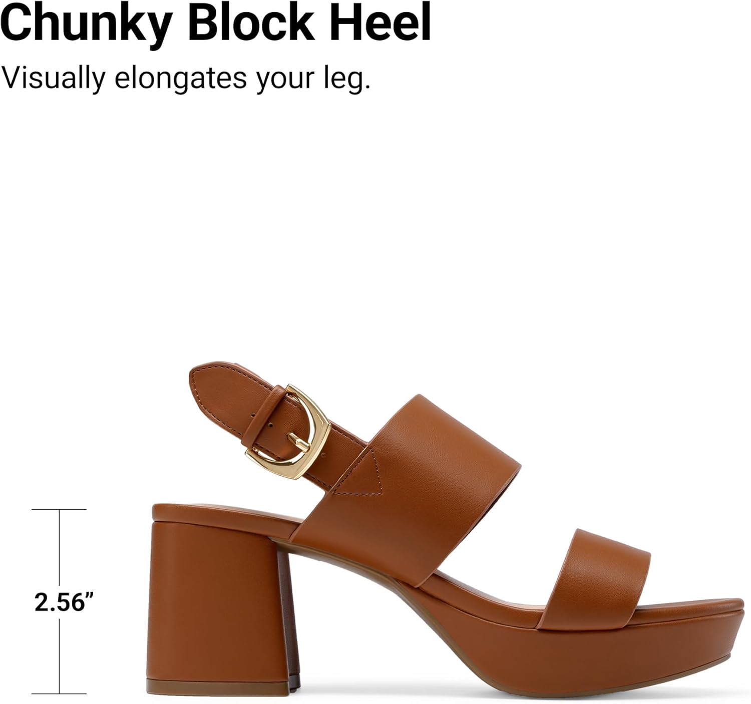 DREAM PAIRS Women's Comfort Chunky Heel Sandals – Platform Block Heels with Adjustable Buckle, Stylish & Comfortable for Daily Wear, Work, & Party Events - Image 4