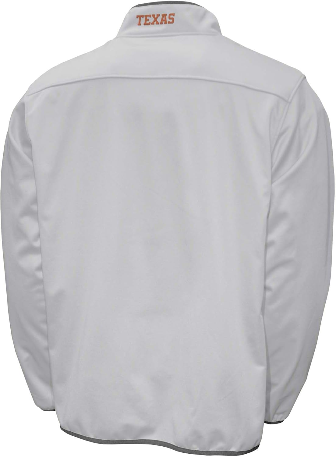 2Bhip NCAA Texas Longhorns Jacket - Men's White Mock Neck Softshell Full Zip Coat - Jackets For Men