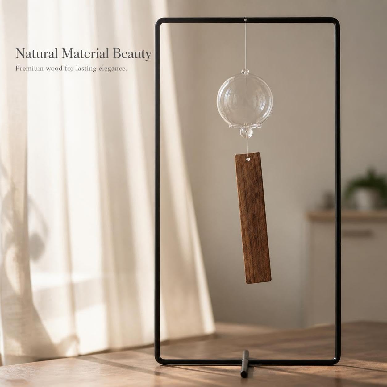 Japanisches Windspiel mit Ständer, violettem Sandelholzstab