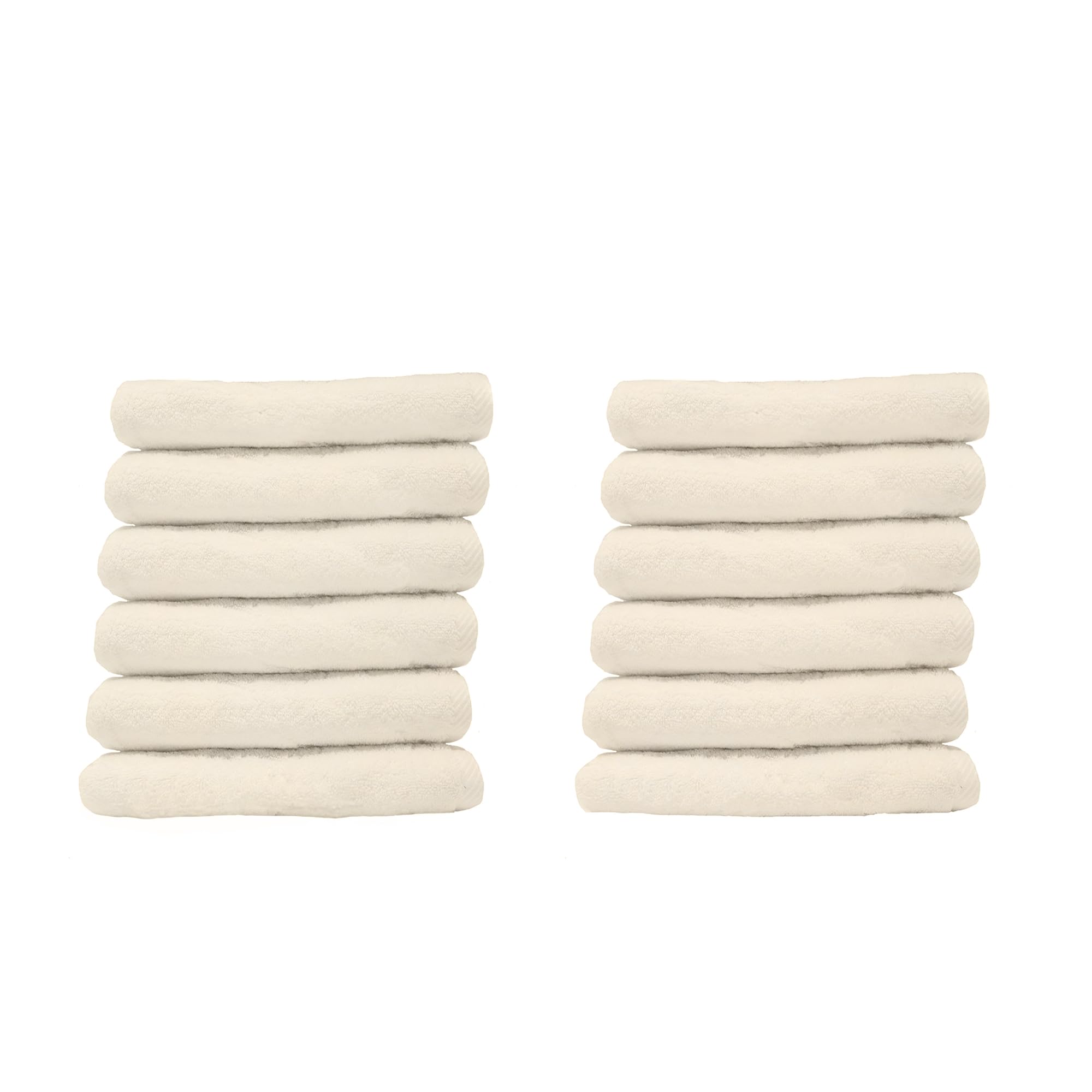 Bath Towel Collection Spa&Sofya (Beige, 12 Pcs Washcloths)