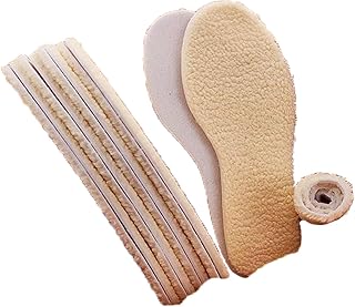 MOAINTYS Plantilla de Lana Fina y cálida, Color Blanco Roto. EU44:Men11US