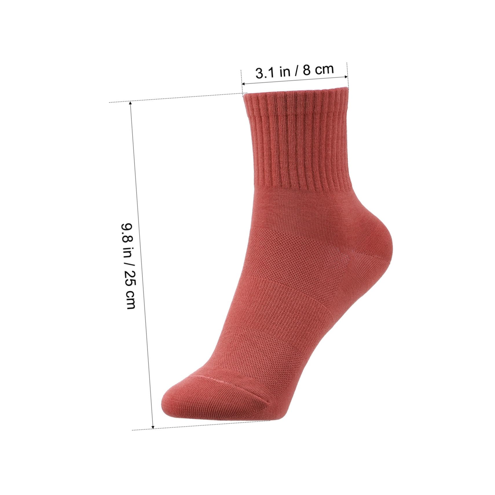 Mipcase 10pares Calcetines de Algodón para Mujer Altos Deportivos Acolchados para Botas para Correr para Senderismo para Uso Diario y Casual