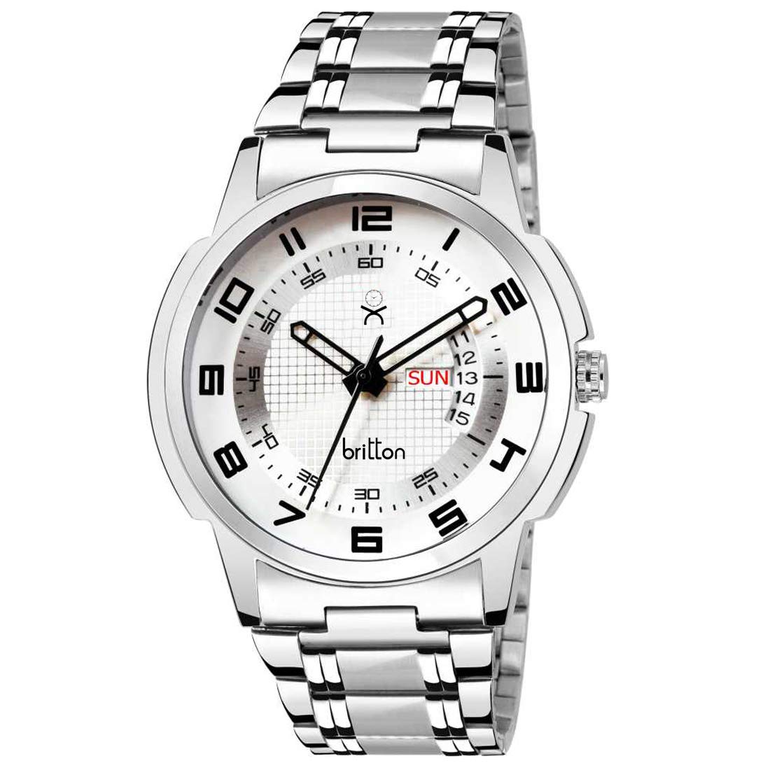 BRITTON Mens Watch (Silver Colored Strap) (B07TGJZN7V) Amazon Price History, Amazon Price Tracker