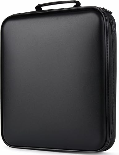 Estuche de almacenamiento de DVD carpeta protectora de DVD, organizador de DVD portátil, cartera de CD para 160 discos, funda de plástico duro para