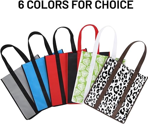 Miniatura 5 de Bodaon Bolsas de comestibles reutilizables de cocina plegables con fondo plástico, carrito de compras reutilizable plegable grande, Gris