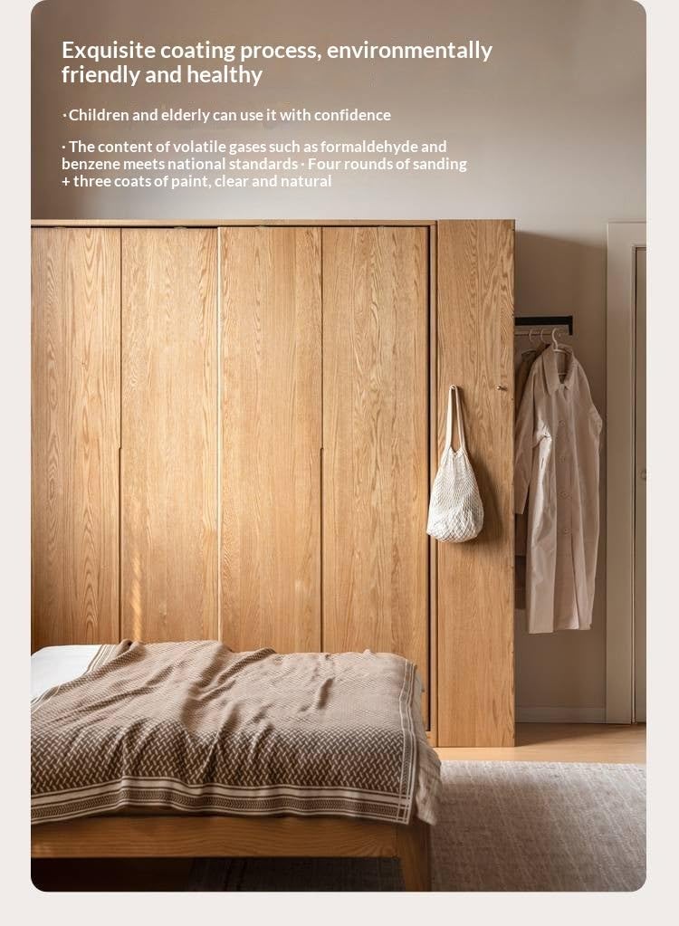 GVAwood Oak, Black Walnut Solid Wood Modern Corner Wardrobe 24.4x12.6x78.7 inch / 62x32x200 cm/Walnut Color/high Right Corner Cabinet