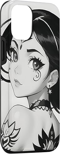 Miniatura 3 de iPhone 13 Monocromo Manga Muse - Encantadora funda de anime chica
