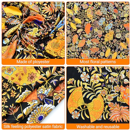 53” Large Head Scarf for Women - Silk Satin Scarf for Hair Wrapping at Night Bandana Square Scarf for Sleeping3