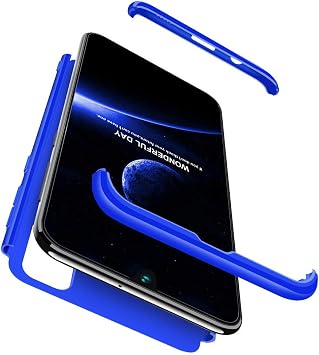 Microsonic Samsung Galaxy M30s için Kılıf Double Dip 360 Protective Mavi [Galaxy M30s ile Uyumlu Kılıf - Mavi]