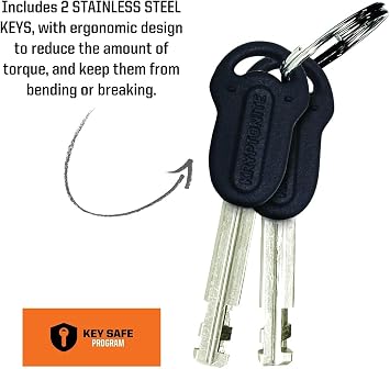 Kryptonite Keeper Standard Bike U-Lock, Heavy Duty Anti-Theft Bicycle U Lock Sold Secure Silver, 12mm Shackle with Mounting Bracket and Keys for Bike, Motorcycle, Scooter, Bicycle, Door, Gate, Fence