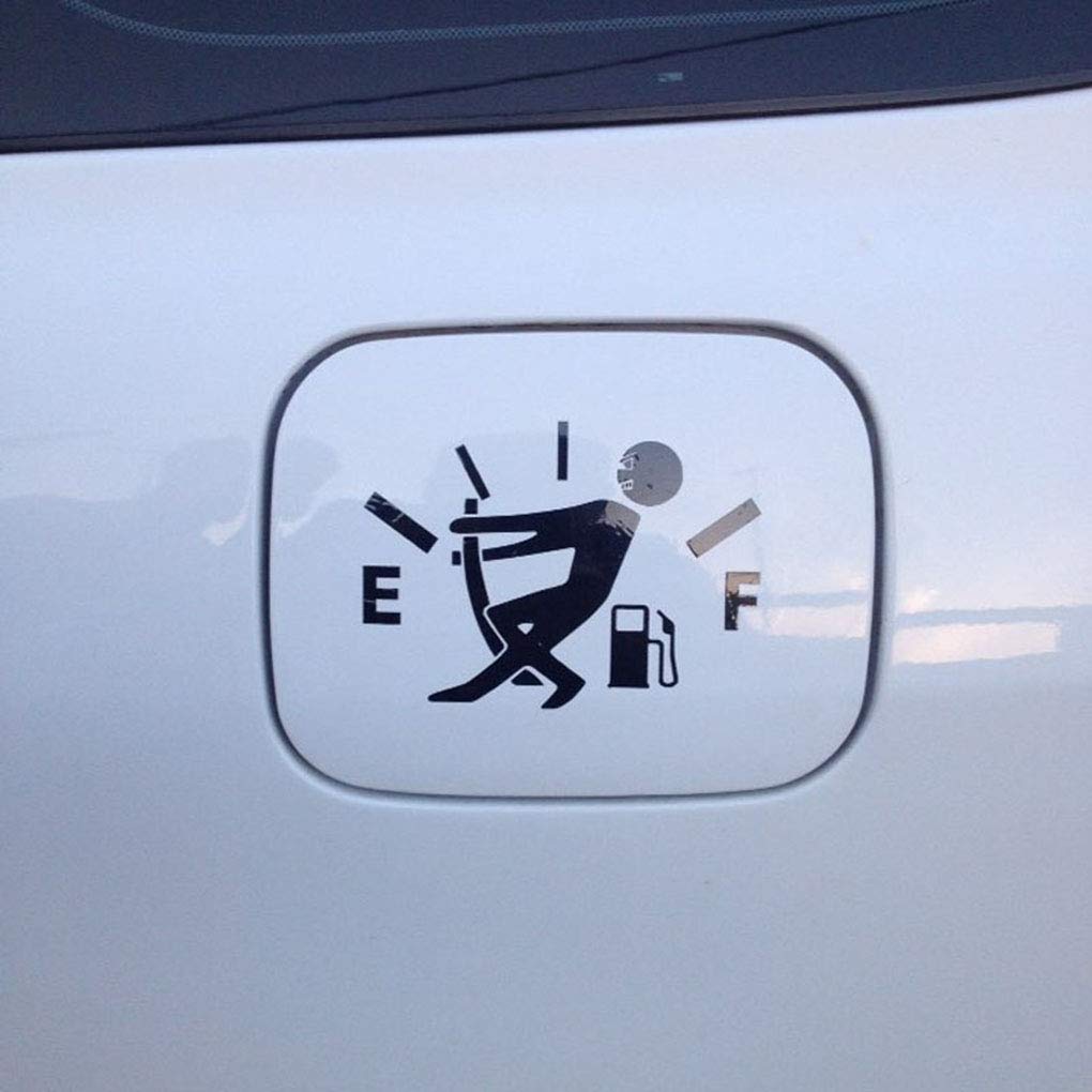 Adesivo per decorare il coperchio del serbatoio dell’auto, design divertente con l’indicatore della benzina