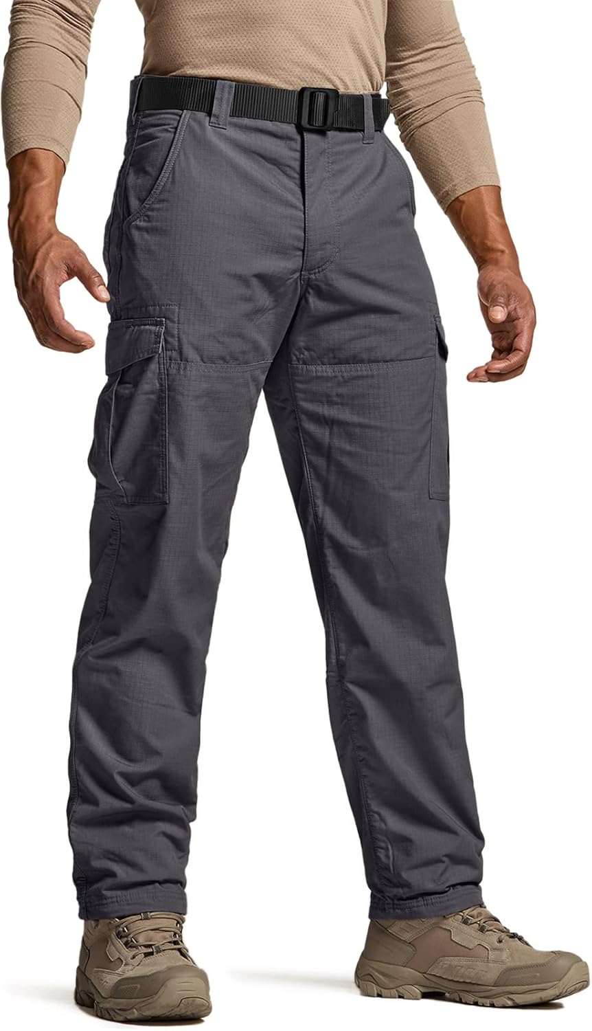 CQR Men's Winter Tactical Pants, Thermal Hiking Work Pants