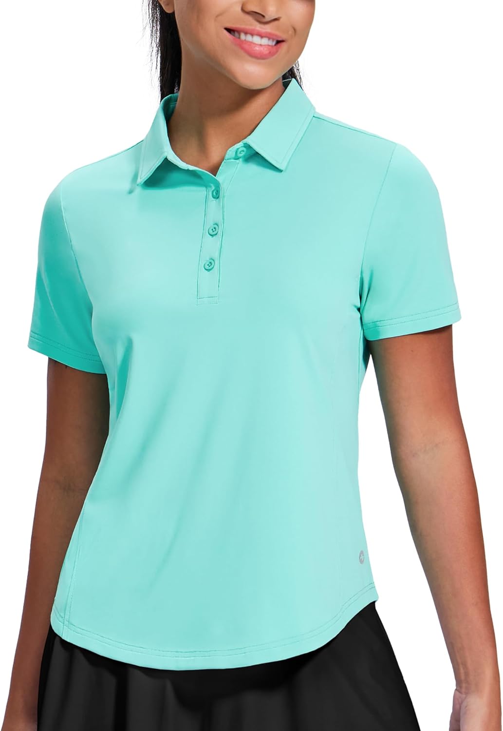 MIER Womens Golf Polo Shirts Short Sleeve Quick Dry Sun Protection Active UV Shirts Collared Tennis Tops, 4 Buttons - Image 7