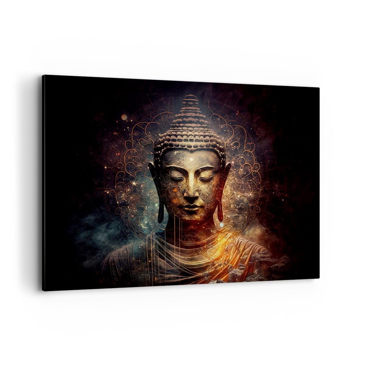Lienzos decorativos 100x70cm Cuadro Sobre Lienzo Moderno Buda Meditación Religión Grande Dormitorio Cocina Cuadros Pared Imágenes Cuadros Decoracion Salon Wall Art Prints Decor Canvas AA100x70-5775