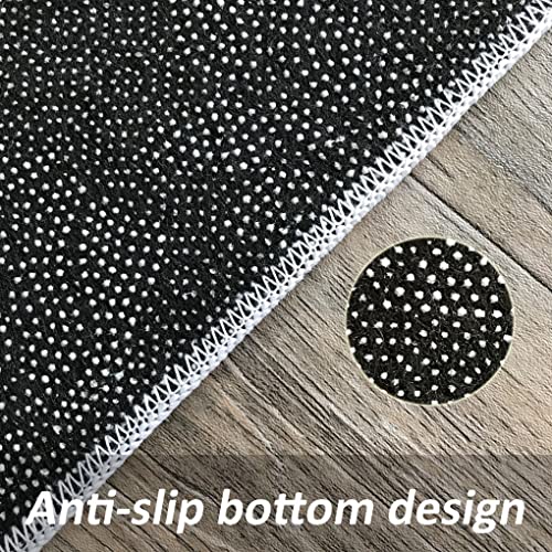 Modern Contemporary Black Brown Wood Texture Area Rug For Living Room Bedroom Dining Room Washable No-Slip Indoor Outdoor Floor Carpet Kitchen Laundry Balcony Runner Rug 2X3 #TOP3