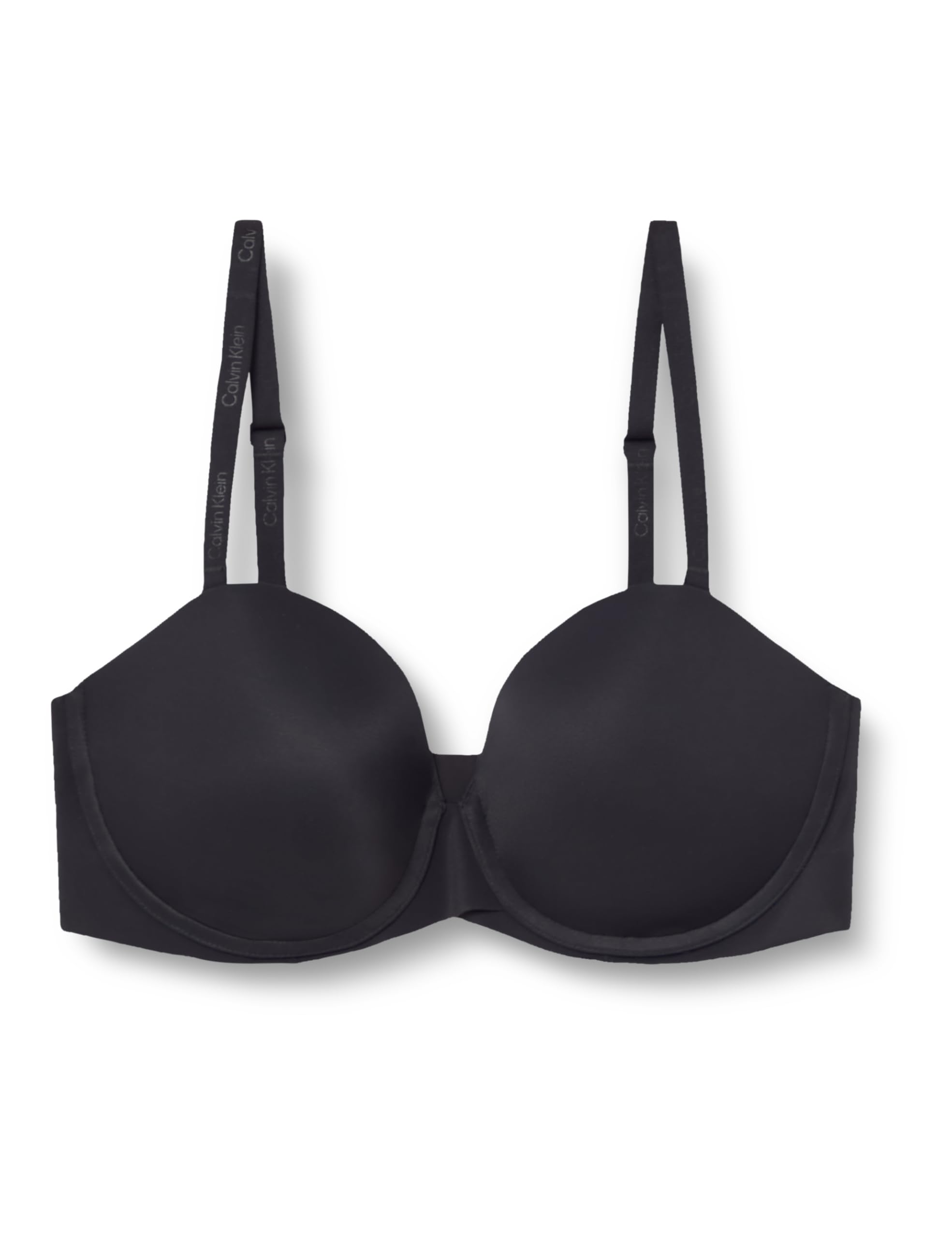 Calvin Klein Women’s Push Up Bra with Detachable Straps, Black (Black), 34DD