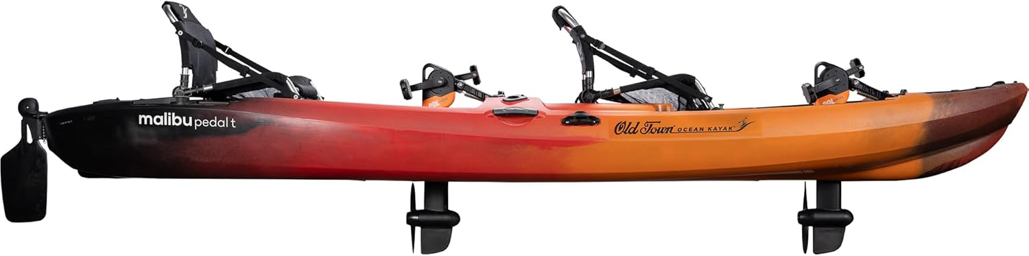 Old Town Ocean Kayak Malibu Pedal T 2 Person Sit-on-Top Recreational Pedal Kayak, 13 ft 6 in