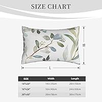 Vista 6 de Funda de almohada de hoja de planta verde, funda de almohada suave de 14 x 20 pulgadas, duradera, de fácil cuidado, decorativas, fundas protectoras