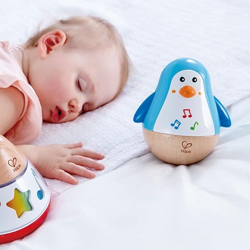 Miniatura 4 de Hape Penguin Musical Wobbler  Colorida melodía tambaleante juguete de polietileno Roly para niños de 6 meses  multicolor 5 x 2 pulgadas E0331 azul