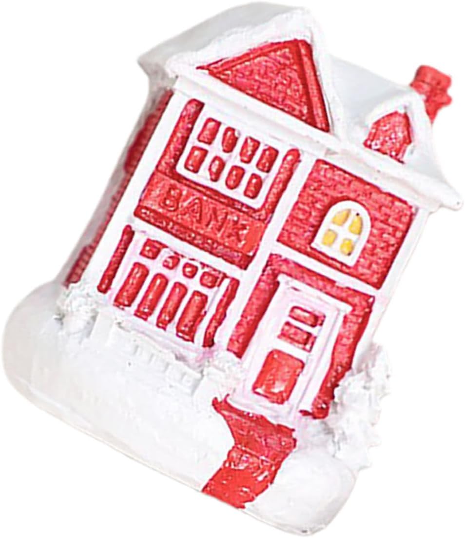Milisten Christmas Village House Ornament Detailed Resin Xmas Scene Decoration for Home Office and Holiday Displays Unique Design Intricate Craftsmanship Christmas Supplies