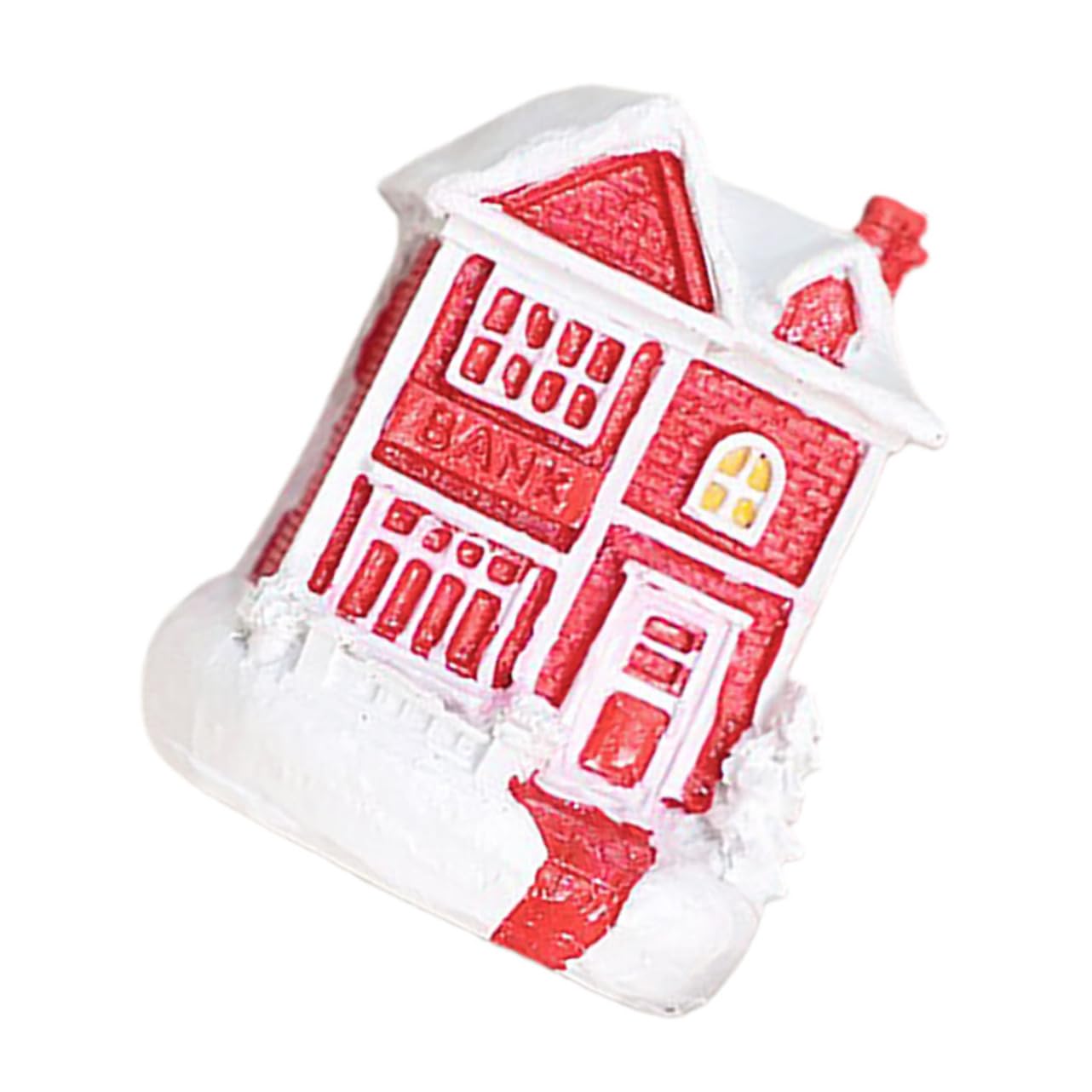 Milisten Christmas Village House Ornament Detailed Resin Xmas Scene Decoration for Home Office and Holiday Displays Unique Design Intricate Craftsmanship Christmas Supplies