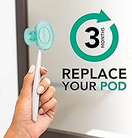 Vista 3 de Steripod Protector de cepillo de dientes con clip con aceites esenciales de menta, mantiene el cepillo de dientes fresco y limpio, accesorios