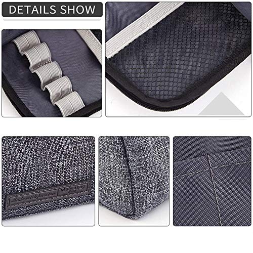 Big Capacity Colored Canvas Pencil Pen Case, Large Multifunction Pencil Pen Holder Organizer Bag For Students Office Back To School By Hubhnb (Gray) #TOP5