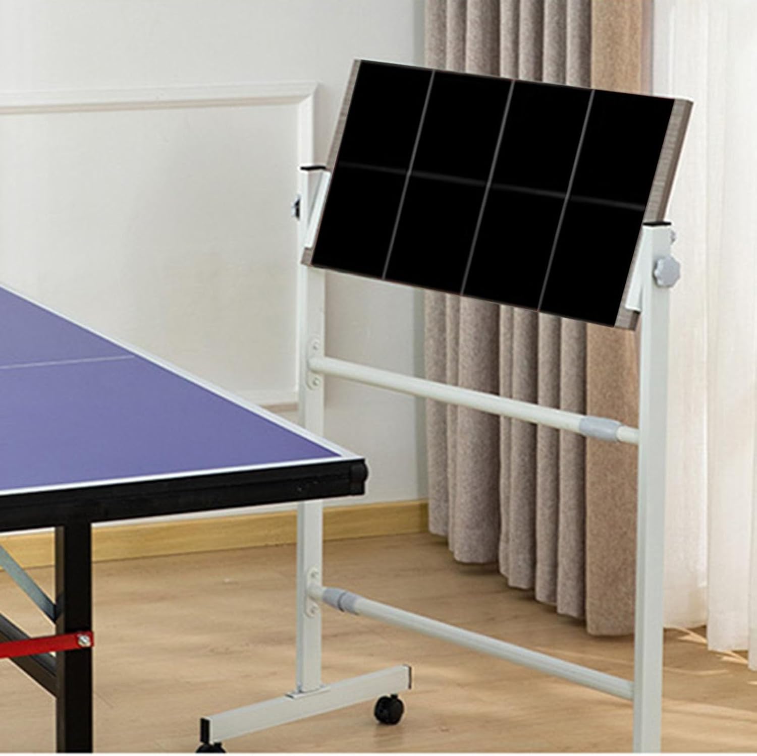 Ping Pong Return Board,Table Tennis Rebound Board with Stand,Angle Adjusted Table Tennis Rebound Board for Home Gym Indoor Outdoor Easy to Install