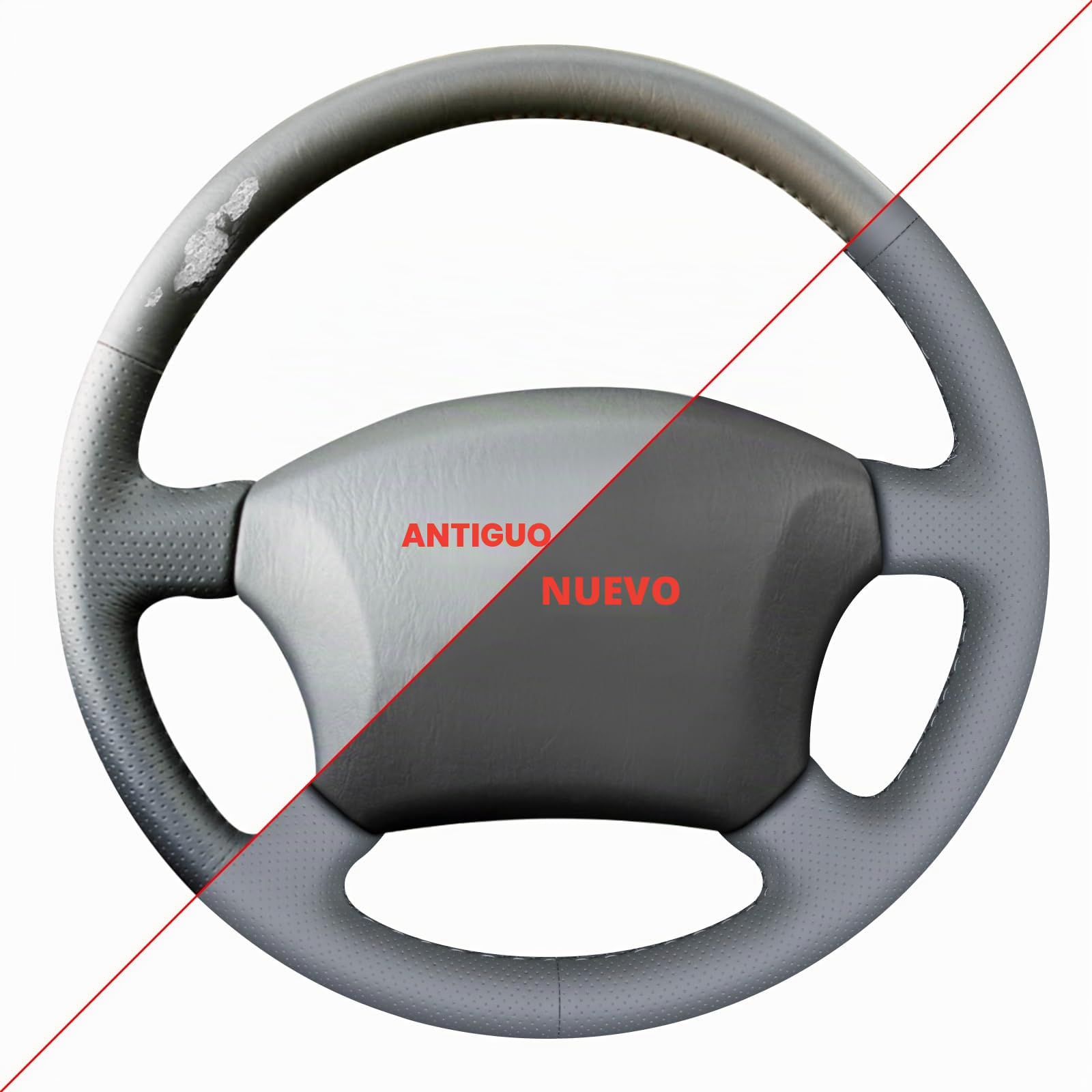 MEWANT Funda de Volante a Medida para Coser Toyota Land Cruiser | Toyota Land Cruiser 1996-2002 / Land Cruiser Prado 1996-2002 Transpirable Para Volantes Calefactados Duradero