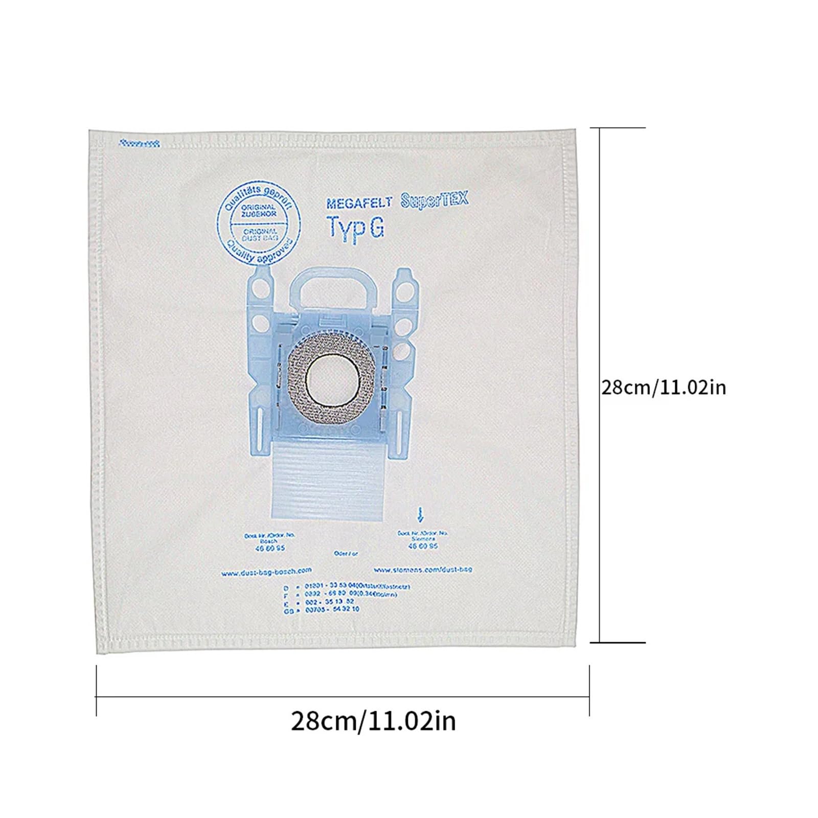 Compatible For Bosch BSGL VSZ BSD BSA. Sac À Poussière Moteur Aspirateur