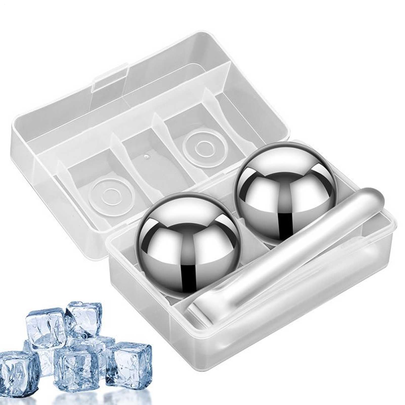 Glaçons en acier ronds de 5,5 cm réutilisables pour rafraîchir vos boissons