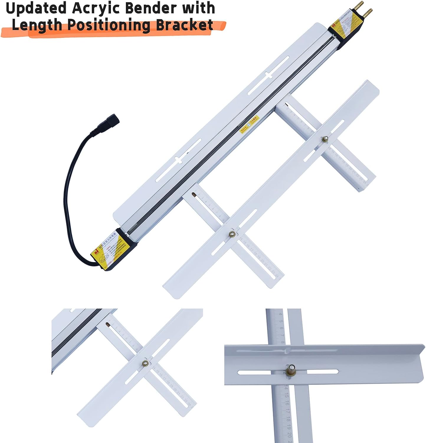24"(600mm) Plastic Acrylic Bending Machine, 110V Acrylic Heat Bending Machine With Bracket Heating Wire Light Box Heater, Acrylic PVC Bending Machine Glassiness Bender 1mm-6mm Thickness