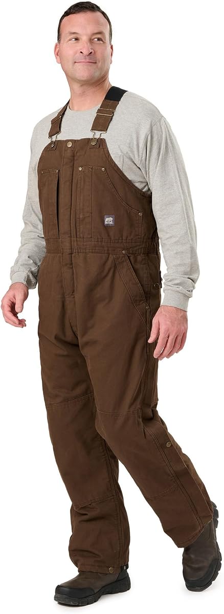 Berne Heartland Insulated Washed Duck Bib Overall para hombre
