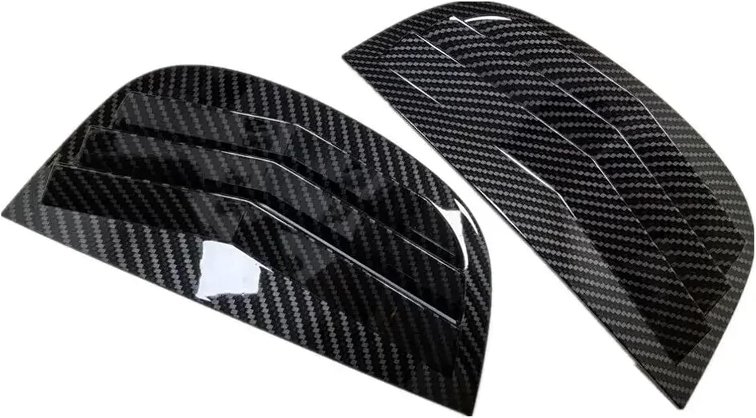 for Peugeot 208 2018 2019 2020 2021 2022 2023 2024 Car Rear Louver Window Side Shutter Cover Trim Sticker Vent Scoop Carbon ABS(Gloss Black)