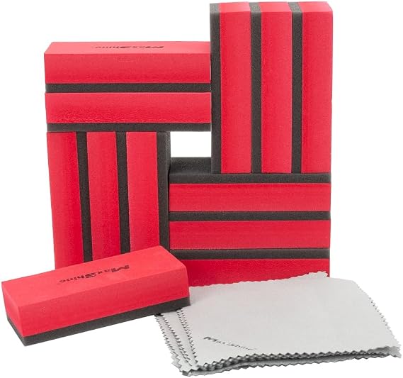 Maxshine Ceramic Coating Applicator & Suede Microfiber Towels Combo - Car Detailing Products