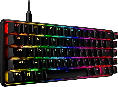Miniatura 4 de HyperX Teclado mecánico para juegos 4P5D6AA Alloy Origins 65 (diseño de EE. UU.), paquete con mouse HyperX Pulsefire Haste (negro)