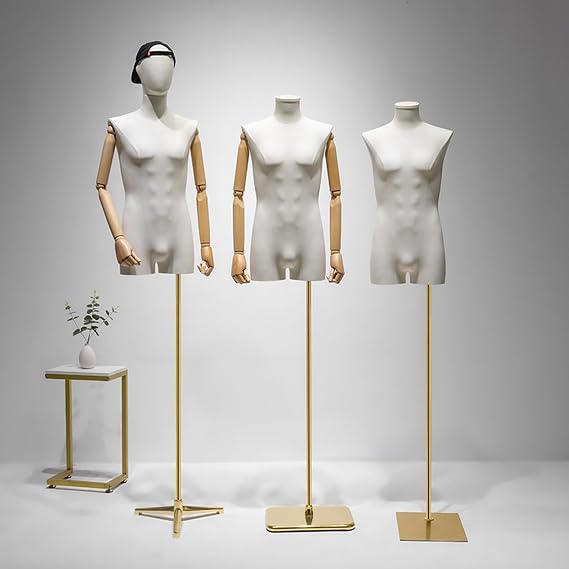 Male Mannequin, Male Dress Form, Height Adjustable Mens Mannequin with Abs