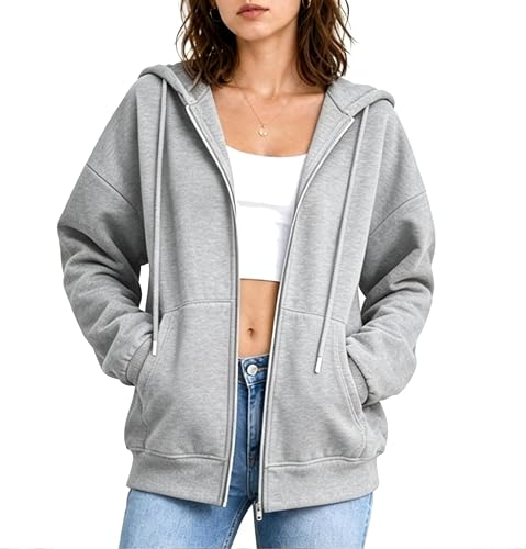 Womens Zip Up Hoodies Sports Lightweight Cute Soft Fall Zipper Casual Jackets Pl