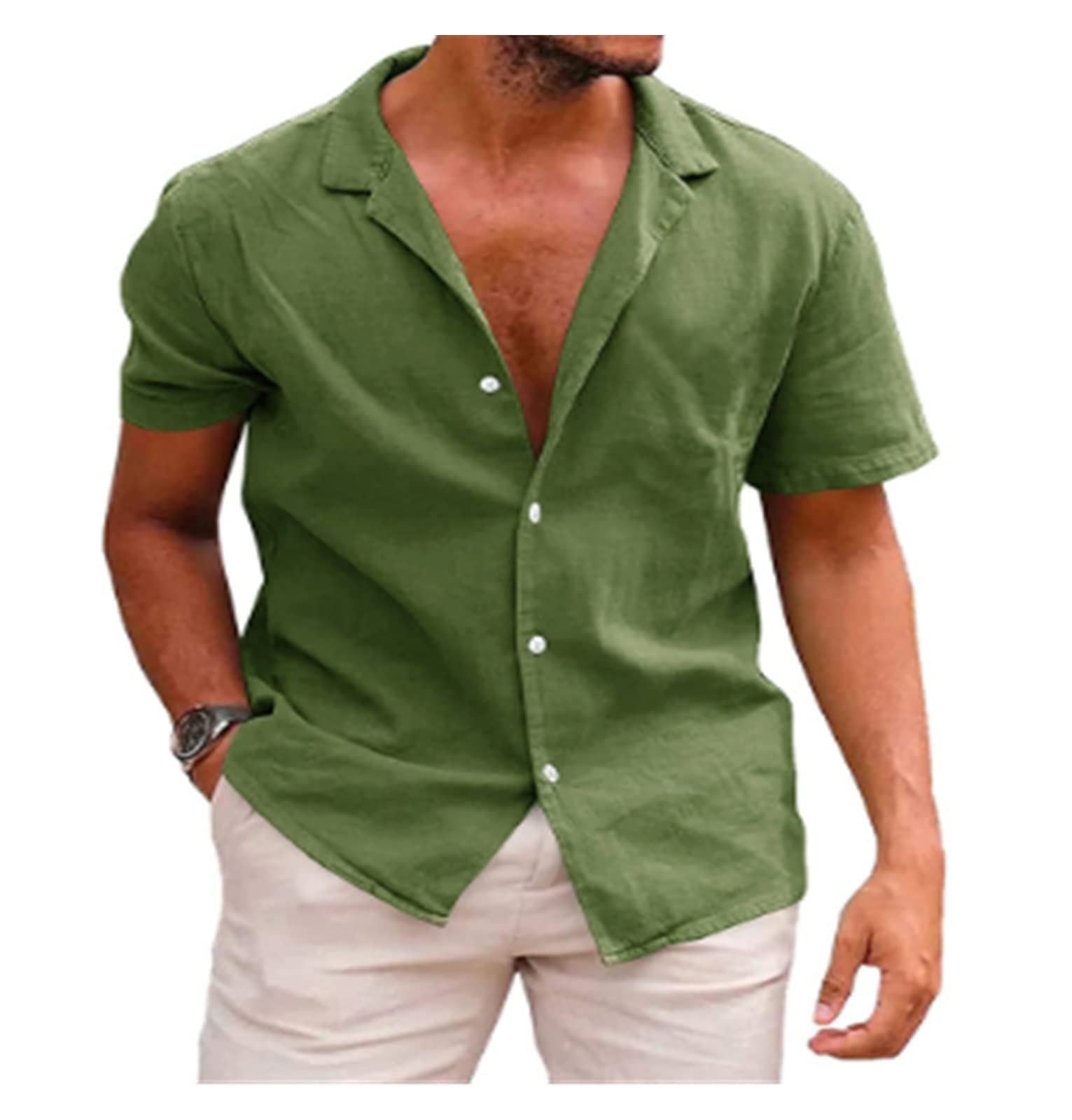 Chemise lin hommes ample et légère pour ne plus souffrir de la chaleur en été