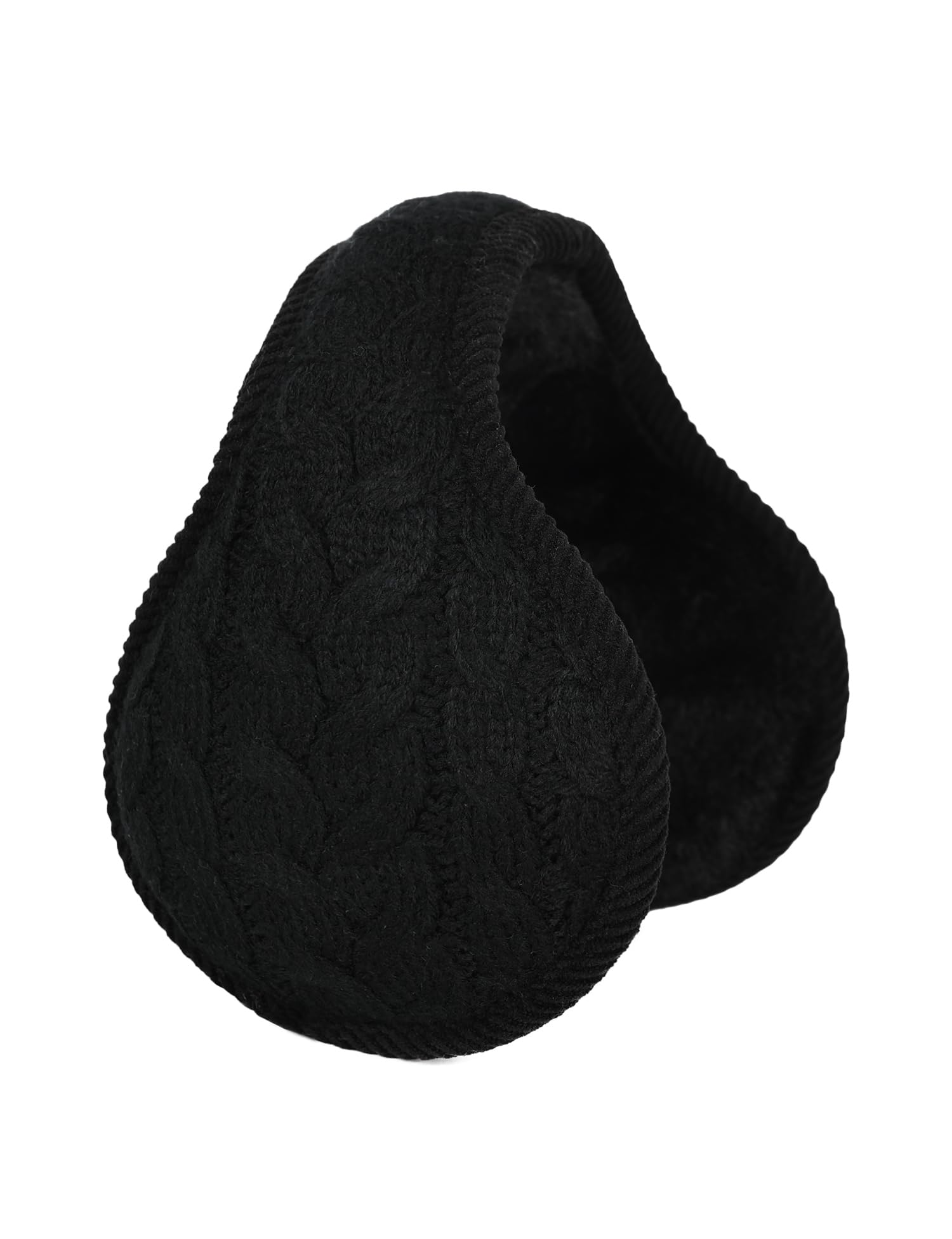 Surblue Unisex Warm Knit Earmuffs Ladies Cashmere Winter Pure Color Outdoor Fur Earwarmer, Adjustable Wrap