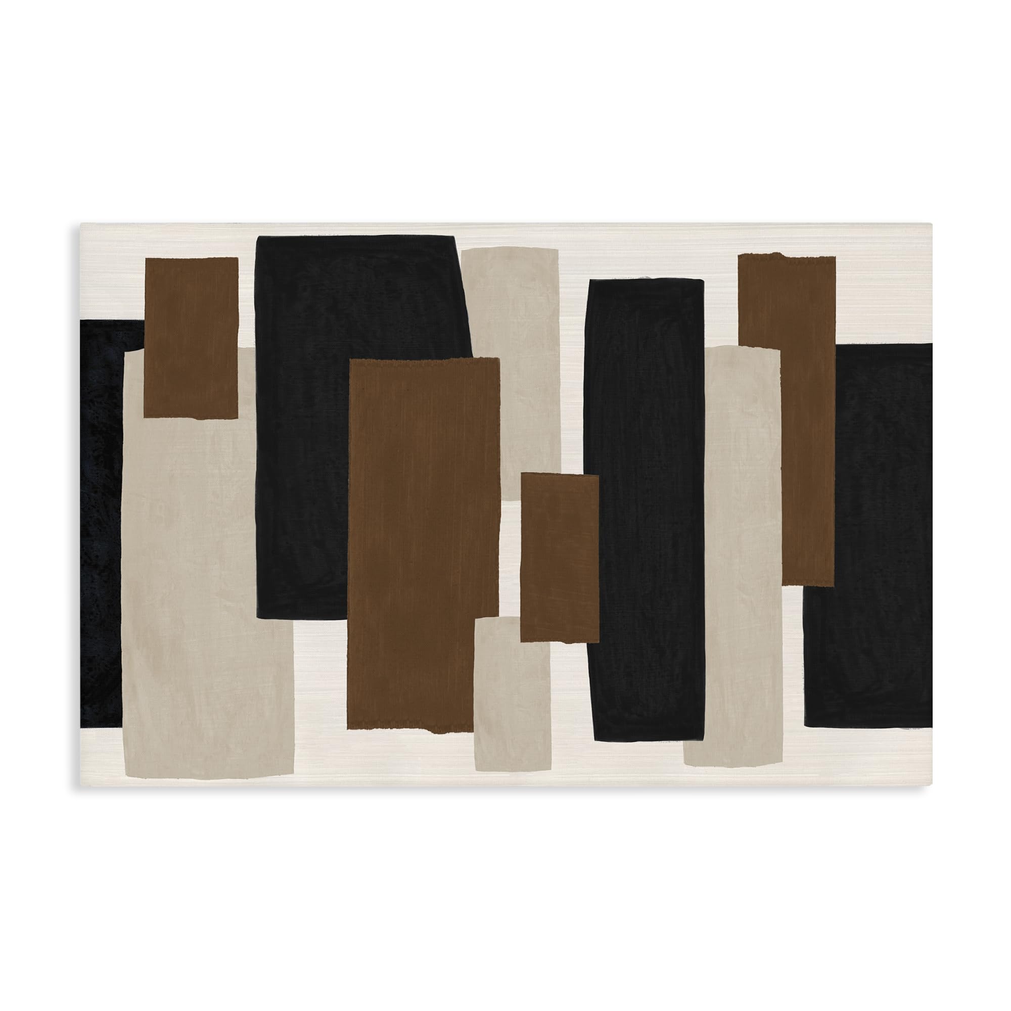 Stupell Industries Unframed 'Minimal Vertical Blocks In Earth Tones'| Canvas Art