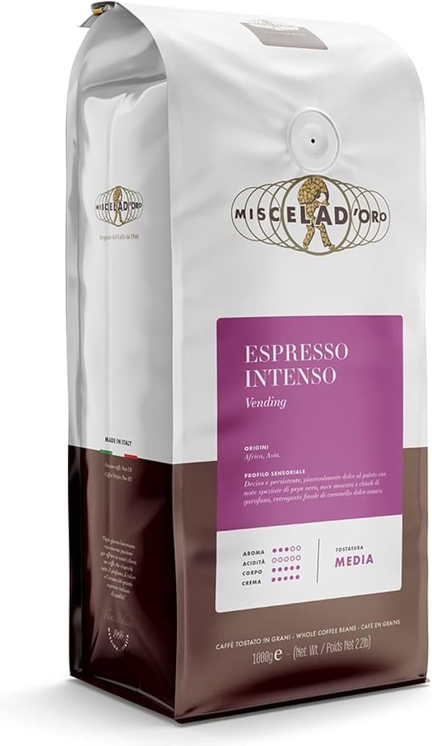 Espresso Intenso Coffee Beans, 35.27 oz โฎ 1 kg ู
ุฒูุฌ ุฏู ุฃูุฑ-ุฅุณุจุฑูุณู ุฅูุชูุณู ุญุจูุจ ุงูุจู