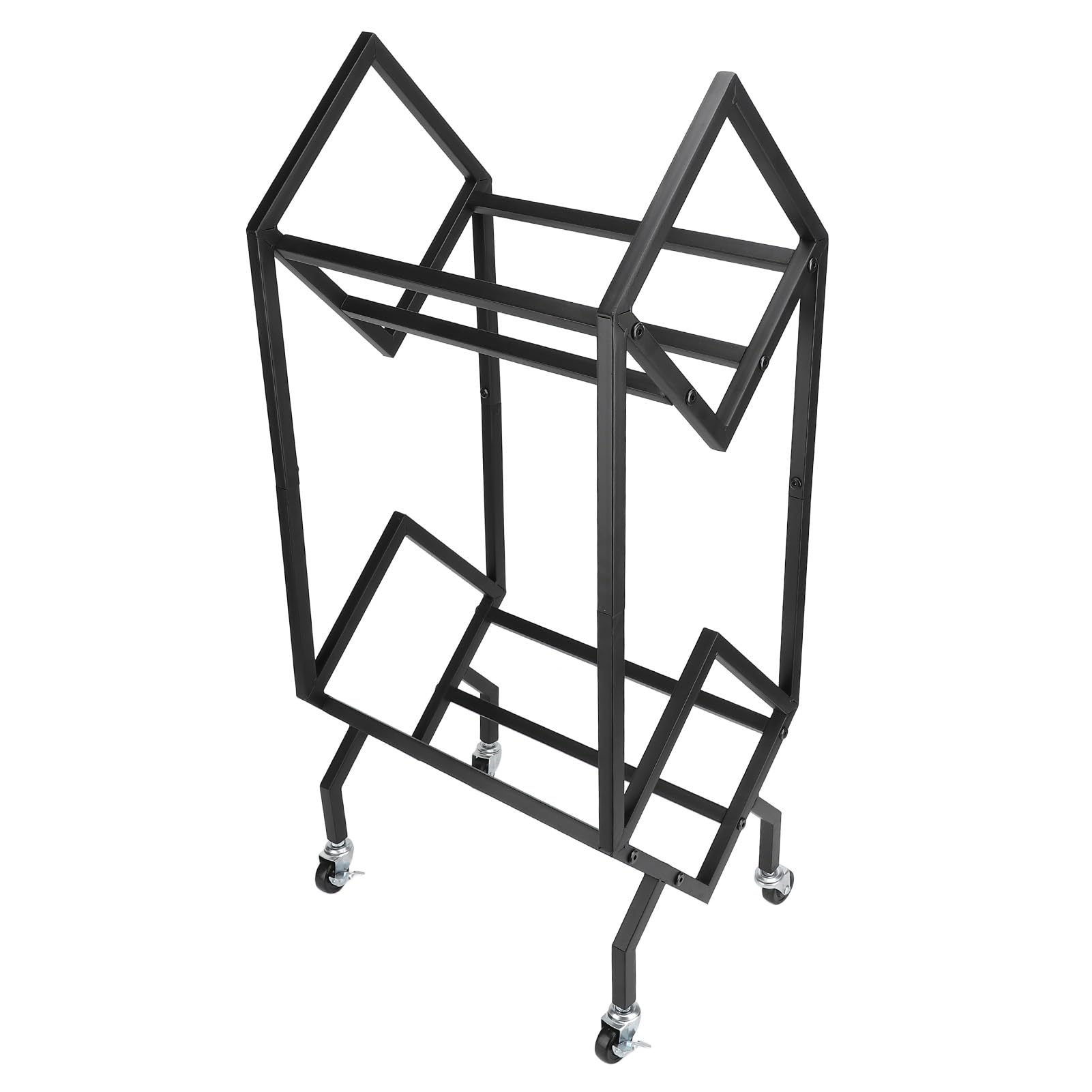 Scaffale per Dischi, Scaffale per Esposizione di Dischi Musicali in Acciaio Al Carbonio con Angolo di Inclinazione di 45 Gradi per Album, Libri, Riviste, Raccolta di CD (2 livelli)