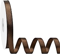 Vista 287 de Cinta de satén rosa polvoriento de doble cara, 3/8 pulgadas x 50 yardas, cintas de poliéster rosa polvoriento para envolver regalos, cinta de tela