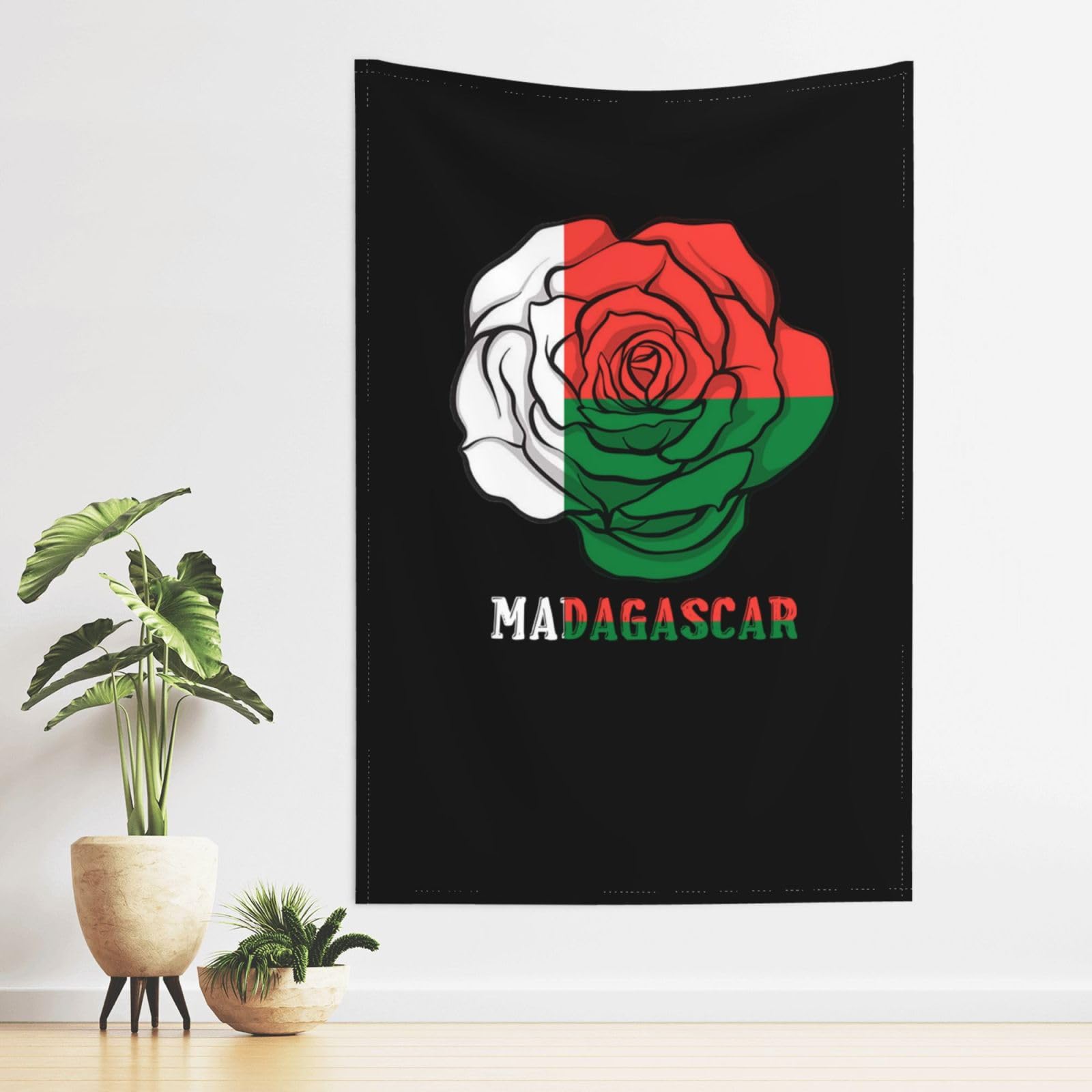 Amazon.com: Madagascar Madagascan Roses Flag Wall Art 3d Painting
