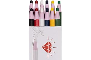 Diamond Peel-Off China Markers for Multiple Surfaces - Pack of 12