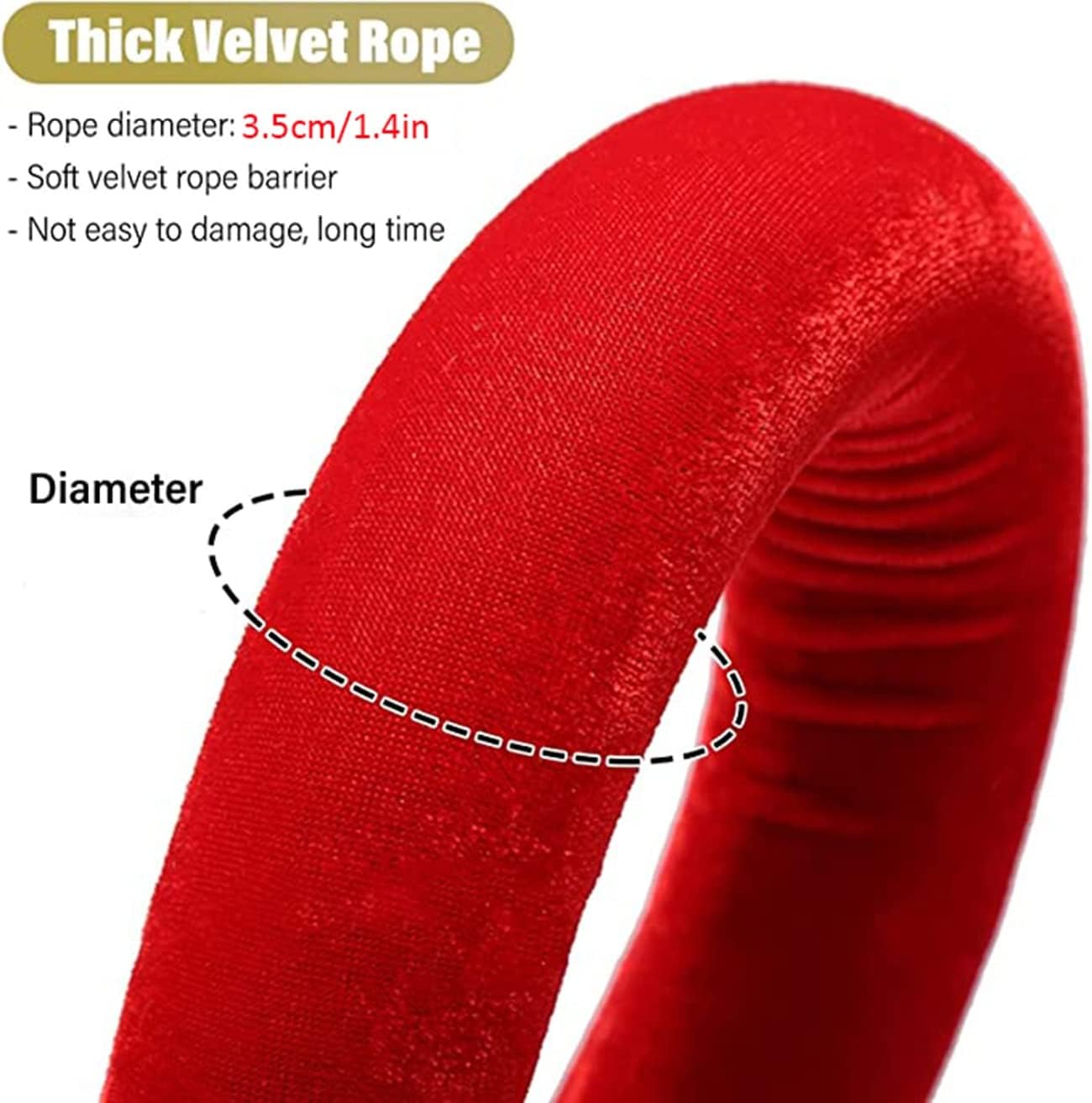 Purple Velvet Rope with s - 7.2ft Premium Stanchion Queue for Events, Weddings, Red Carpet, Crowd Control, VIP Access, Party Decor