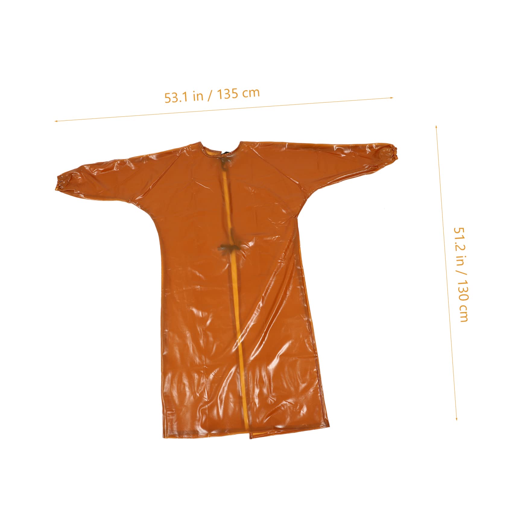 LIFKOME PVC Overall mit Spritzwassergeschütztem Design und Elastischen Bündchen Geeignet für Stein und Lebensmittelfabriken Gelb Einfaches und Robustes Arbeitsschutzkleid