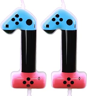 Gaming Candle,Level 11 Number Birthday Cake Candles,11 Birthday Decorations for Boys,11th Birthday Candle Gamepad Birthday Candles,Video Game Controller Themed Kids Birthday Party Supplies (Number 11)